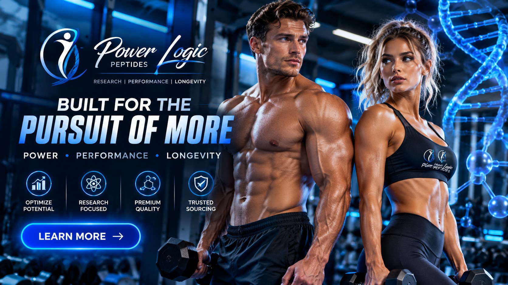 Built for the pursuit of more — Power Logic Peptides